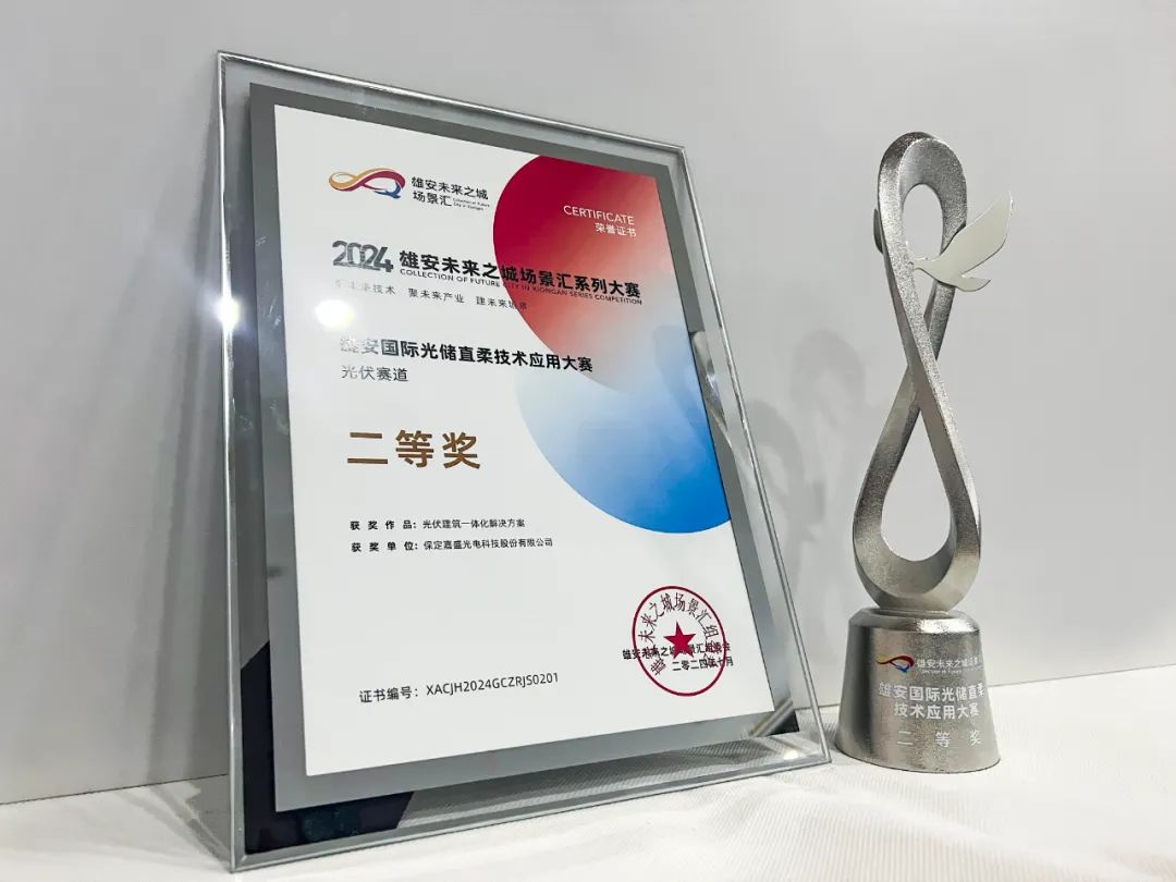 嘉盛光電榮獲雄安國際光儲直柔技術(shù)應(yīng)用大賽二等獎